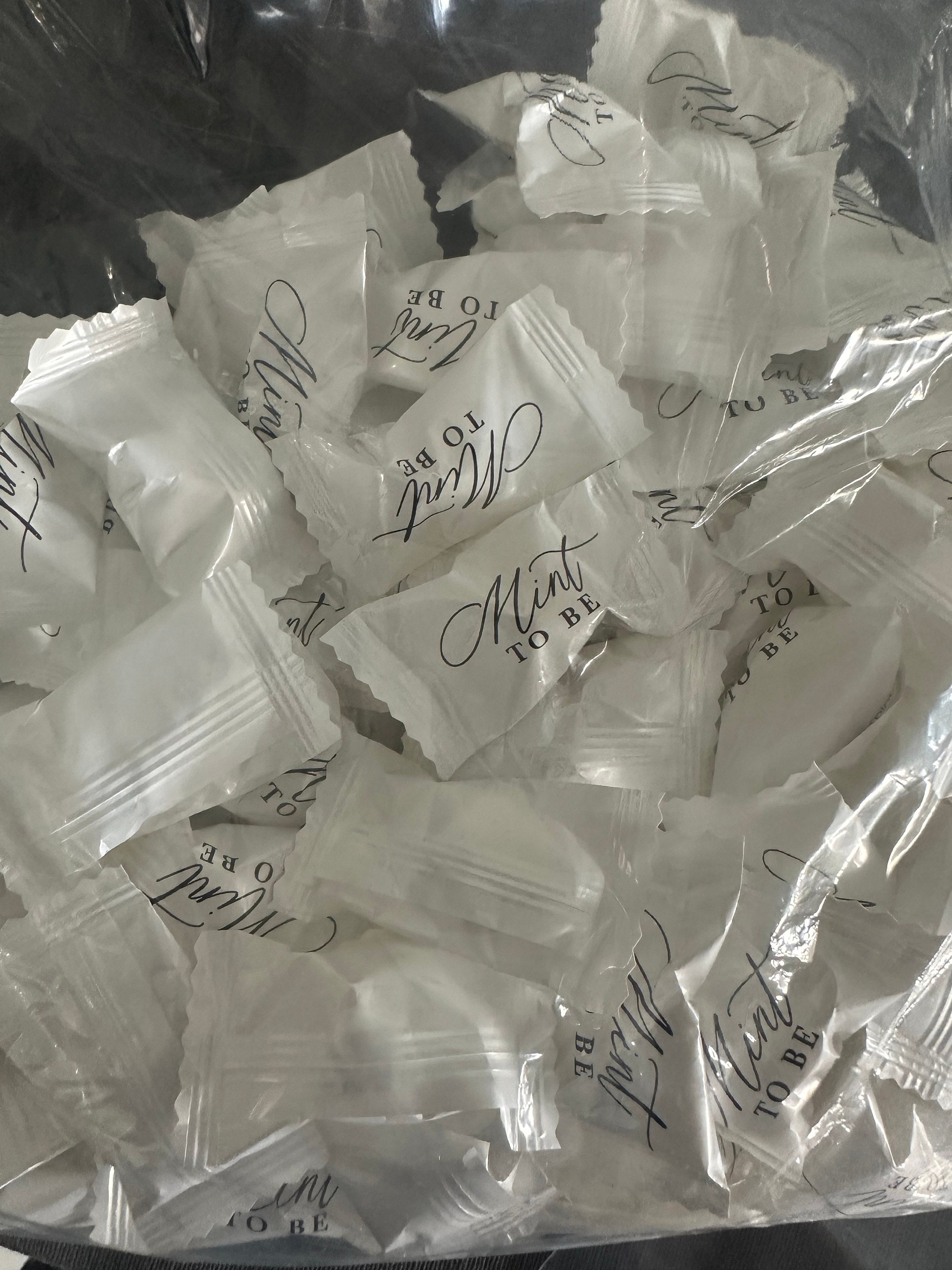 Mint To Be White Mints BULK SETS - Weiße Buttermints - Preiswertes Hochzeitsgeschenk - Einzeln verpackte Hochzeitssüßigkeiten - Hochzeitsminze