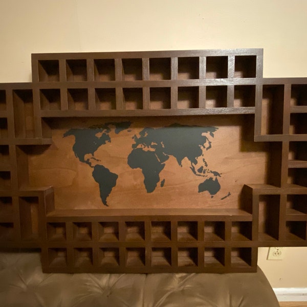 Shot Glass Display Frame - Shot Glass Holder Display With 52 Slots ...