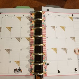 Printed Discbound Planner Inserts WEEKLY Inserts Half Letter Size ...