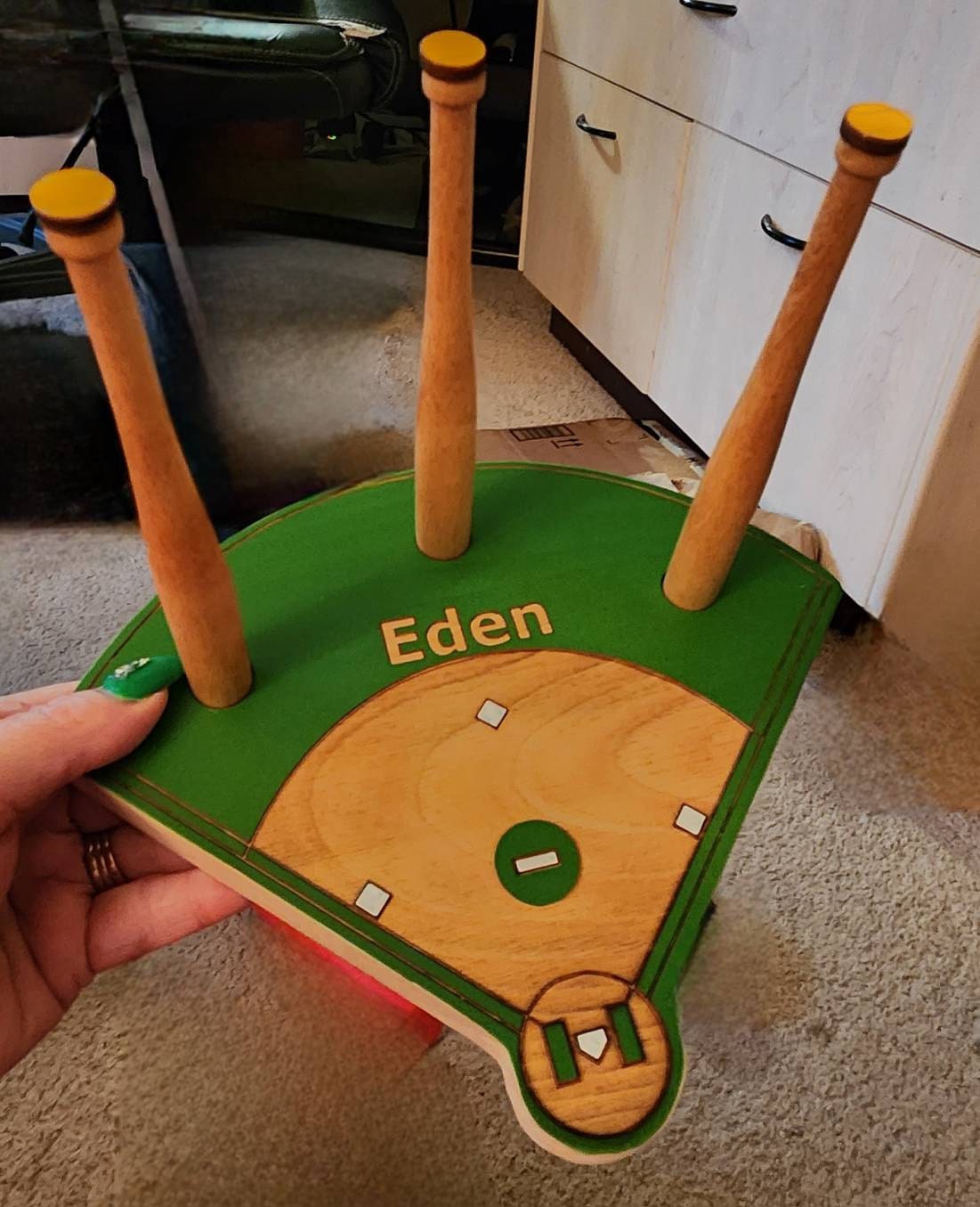 BASEBALL or SOFTBALL RING Holder + Tournament Ring Display + Championship Ring Rack + Customized Gift