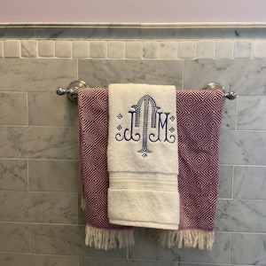 Antique Double Monogram Linen Cocktail Napkins Embroidered Monogrammed ...