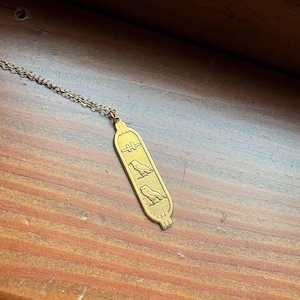 Customer photo, Cartouche Necklace