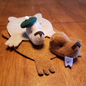 Bear Rug Coaster set of Two | Etsy