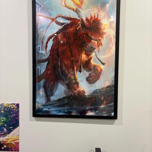 Red XIII Art Print, Final Fantasy VII Wall Art, Cosmo Canyon