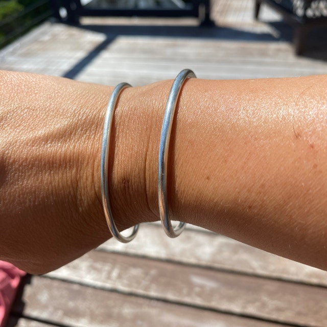 Amazon.com: Sterling Silver ID Cuff Bracelet for Women 3.5mm