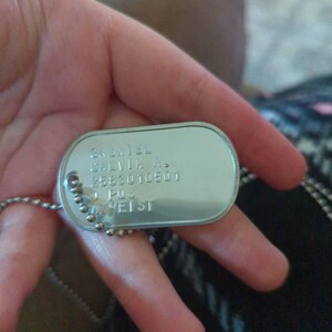ステンレススチール製の米国陸軍ドッグタグ ID セット