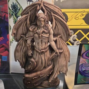 手作りのサマエル・ルシファーのアッシュウッド像：オカルト装飾