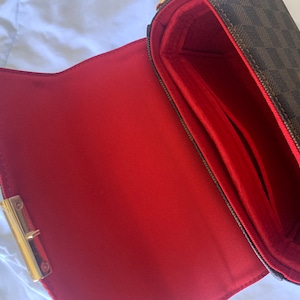 Purse Organizer for LV Croisette Handbag Tassel Bag Felt Organizer insert2089red