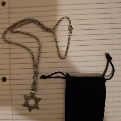 Stainless Steel Jewelry Crystal Charm Star Of David Necklace Pendant Jewish Magen David Hexagram Necklace For Men Women Gifts - 36