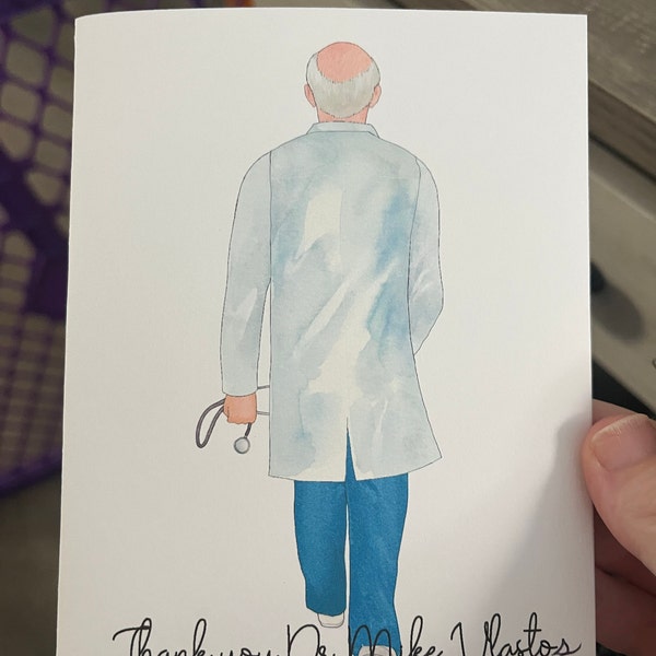 Thank You Card for Doctor | Custom Dr Keepsake | Thank You Physician ...