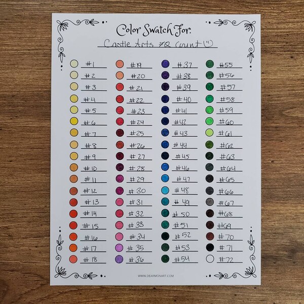PRINTABLE Blank Color Chart - 72 Color Swatch Page for Gel Pens ...
