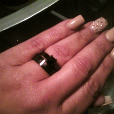 His & Hers Red Camo Wedding Ring Set - Stainless Steel Bands & Sterling Silver Ruby CZ Engagement Ring
