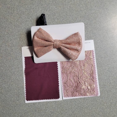 mens rose gold bow tie and suspenders