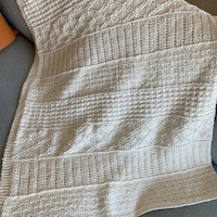 Knitting Pattern ~ Easy Sampler Baby Blanket in DK Yarn ~ ENGLISH ~ PDF ...