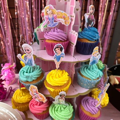 Princess Belle Cupcake Toppers, Beauty &amp; the Beast Cupcake Toppers ...