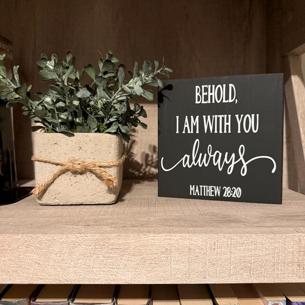 Mini Bible Verse Sign, Scripture Sign, Religious Sign, Shelf Sitter ...