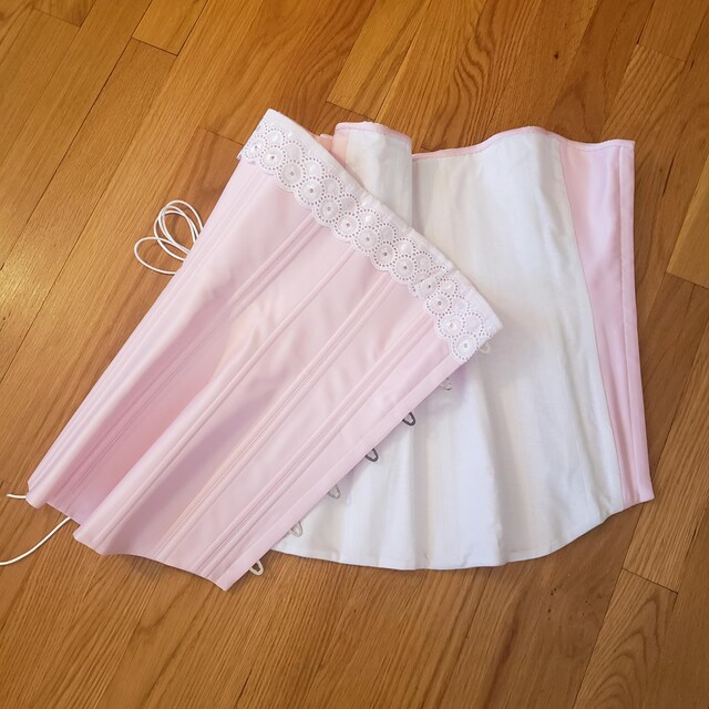 Titanic Era Pink Corset, 1910s Shady Rose Corset - Etsy