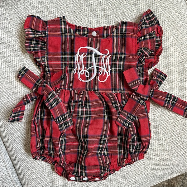 Autumn Newborn Plaid Pattern Polo Neck Rompers