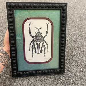 Roses Original Linocut Print Fine Art Small Linoleum Relief Block Print ...