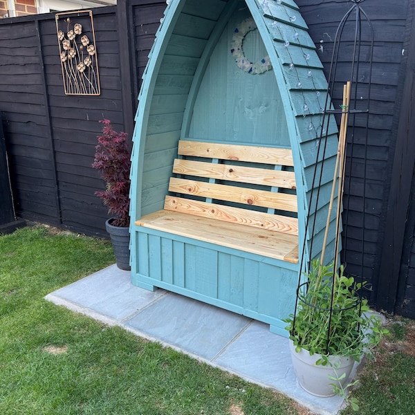 Boat Shaped/gothic Single Seat Garden Bench/arbour-delivered ...