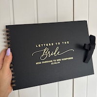 Letters to the Bride A4 Scrapbook Album Real Foil Ribbon Tie Copper ...