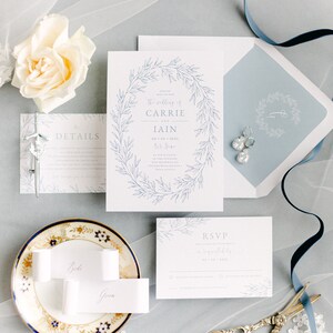 Coral and Navy Wedding Invitation Template Printable Wedding - Etsy