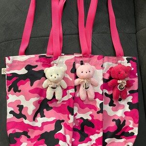 Pink and Black Cotton Camo Fabric by the Yard, Camouflage, #20264