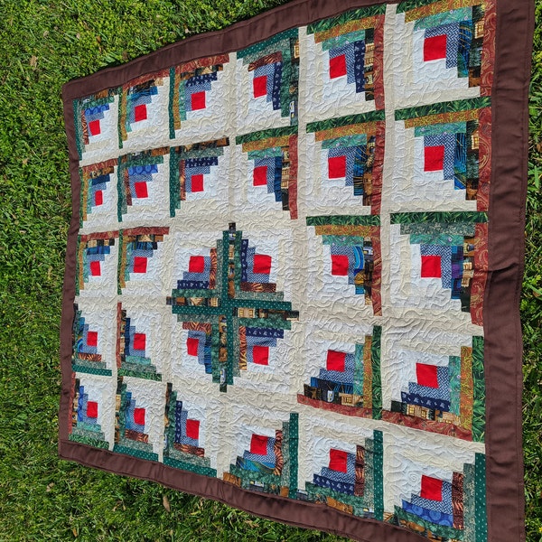 Traditional Log Cabin Quilt Block Pattern Download - Etsy