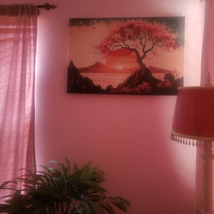 MuchoWow© Canvas Schilderij 120x80 cm Kamer Muur Decoratie Woonkamer Slaapkamer Room Decor Wall Decoration Art Painting Japanse tuin - Kersenbloesem - Sakura bomen - Japan