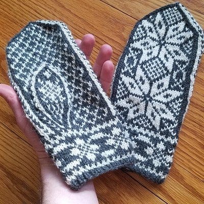 Handknit Norwegian Mittens - Etsy