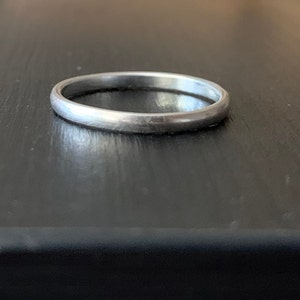 Sterling Silver Plain Band D Shape Ring. - Etsy