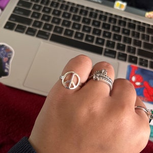 Sterling Silver Triple Interlocked Ring Multi Band Rings - Etsy