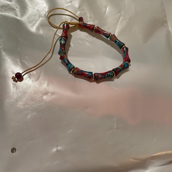 Natural Sea Sediment Beads Handmade Braided Healing Reiki Chakra Women Bracelet main image 1