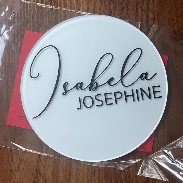 Acrylic Baby Name Announcement Baby Hospital Sign Acrylic Baby Name ...