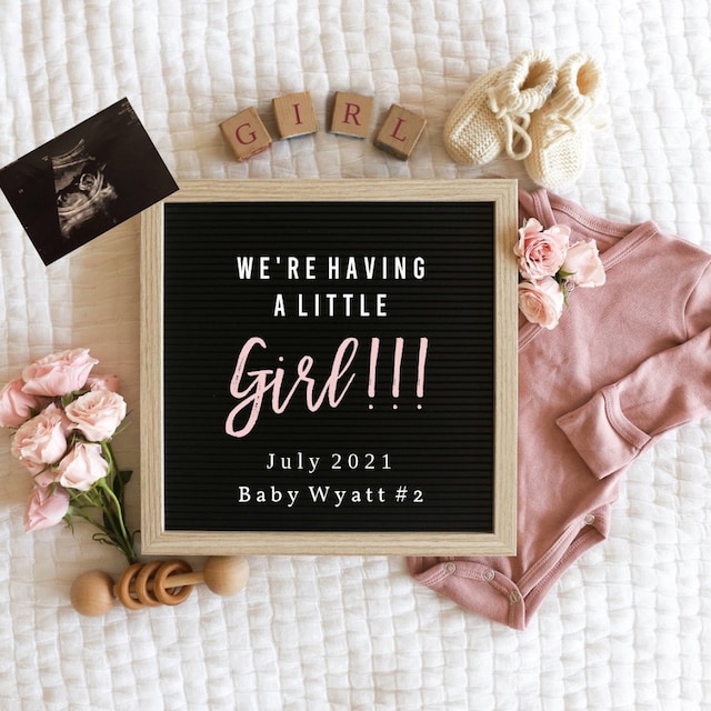 New baby hotsell girl announcement