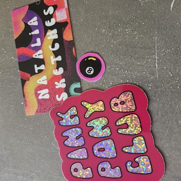 Chappell Roan Inspired Vinyl Glitter Stickers - Etsy