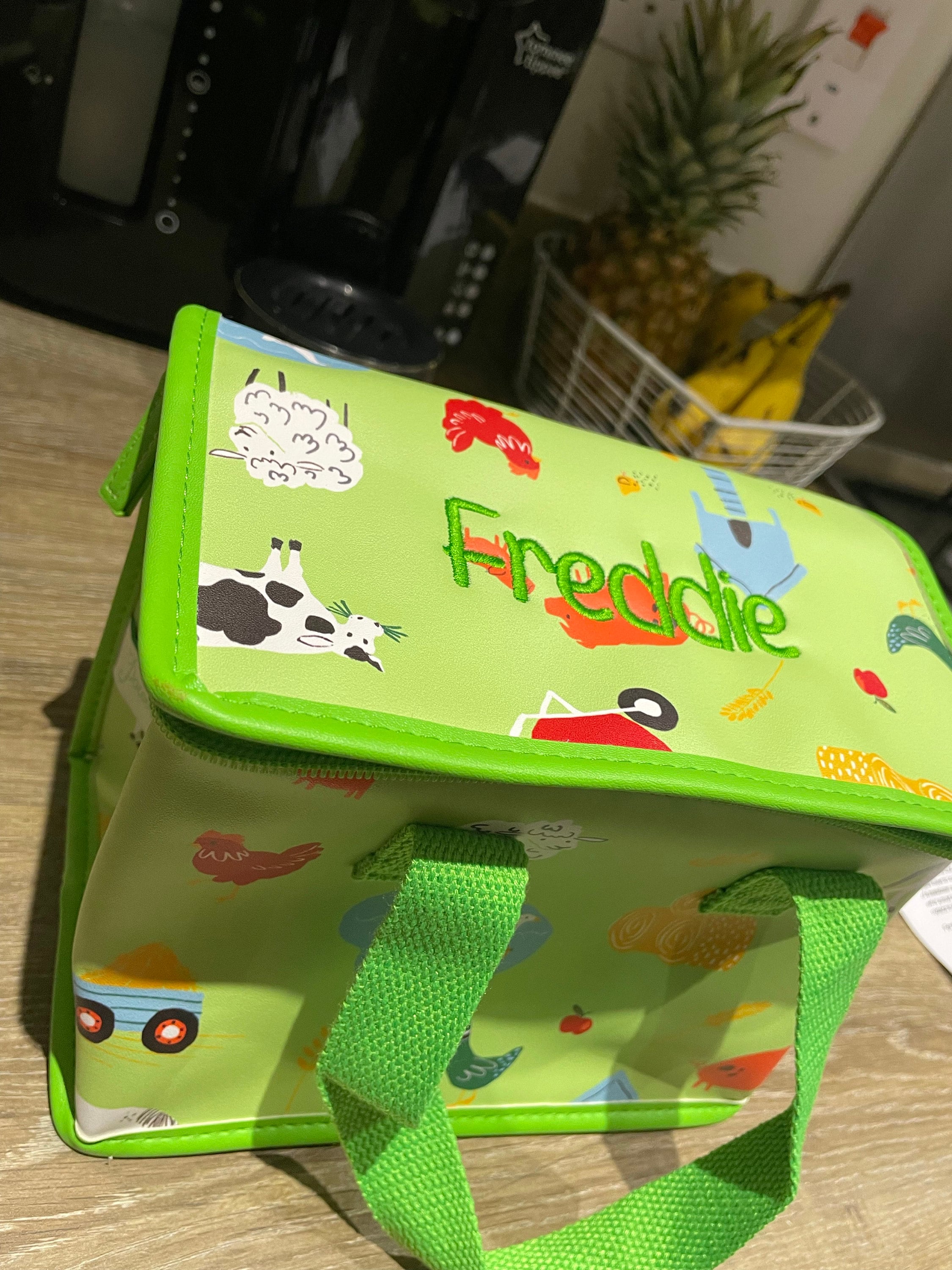Personalised Embroidered Kids Lunch Box | Bag Back to School | Nursery Assorted Unicorn | Dinosaur | Girls & Boys Lunch Bags  Personalized