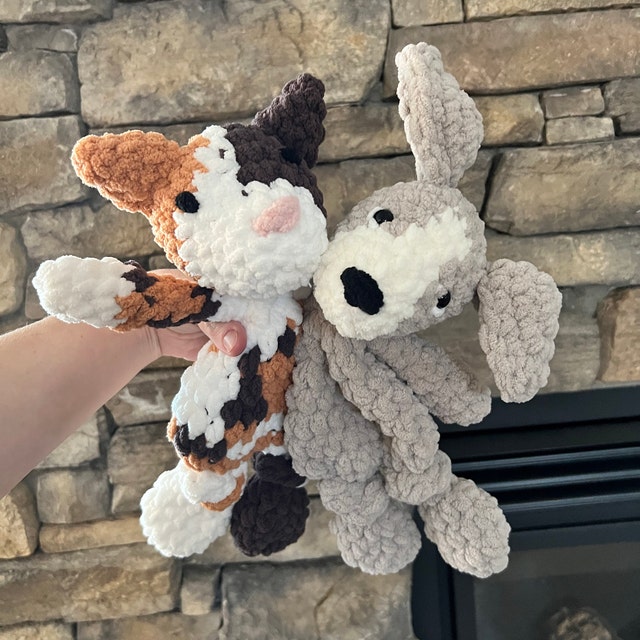 Hunley Hound + Teacup Pup Knotted Lovey — PATTERN – Mama Made Minis