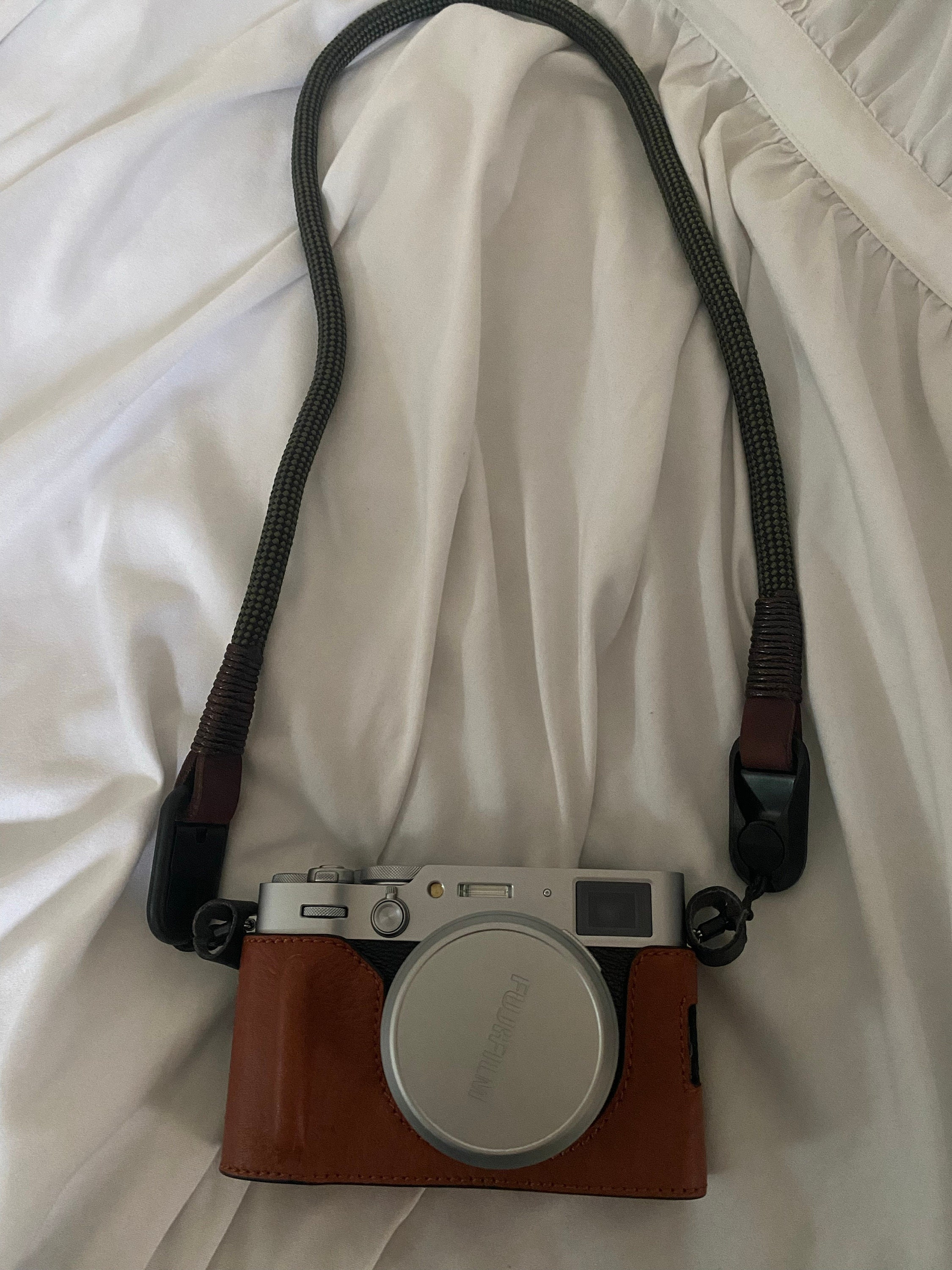 Checkered Olive/Black Camera Strap