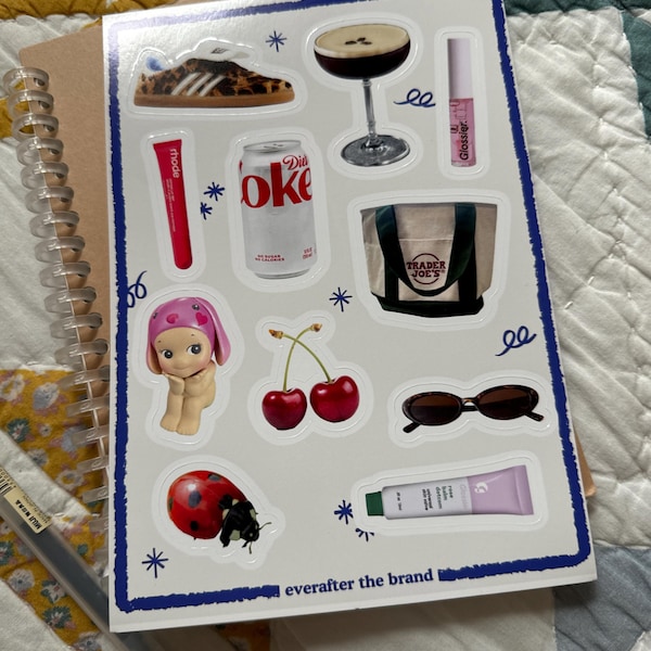 Trinket Girl Sticker Sheet / Aesthetic Bullet Journal / Junk Journaling ...