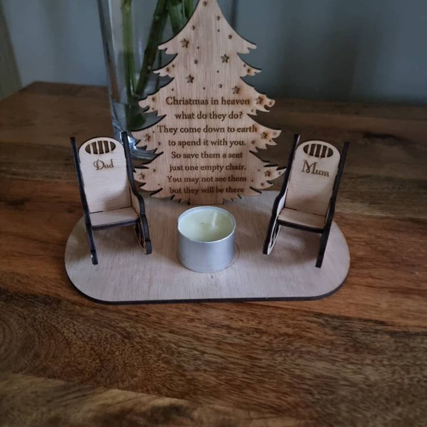 Personalised christmas candle holder