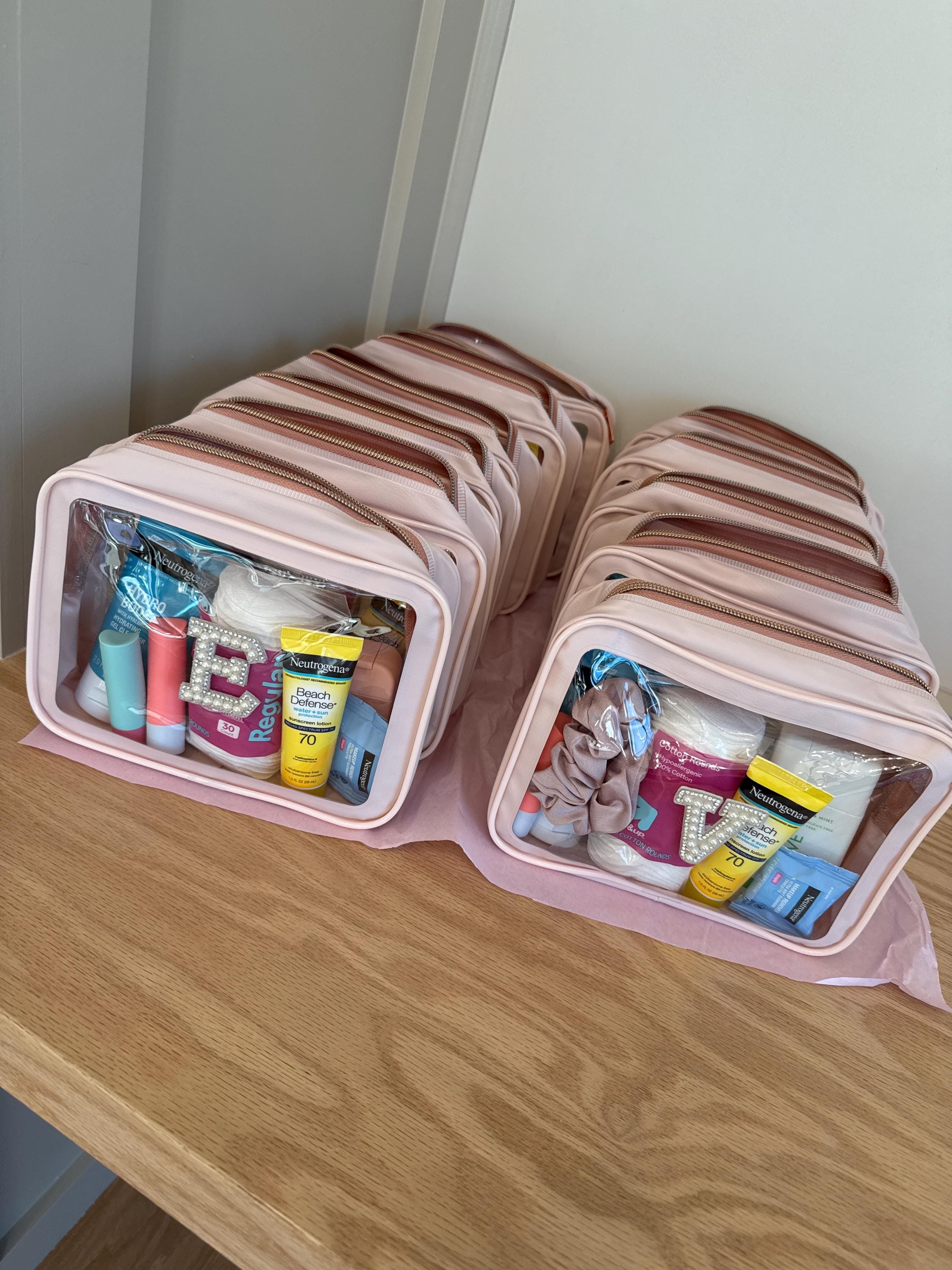 Personalized Care Package with Makeup Bag Bachelorette Party Gift Bag Party Favor for Teen Girl Slumber Party Pamper Spa Gift for Mom To Be