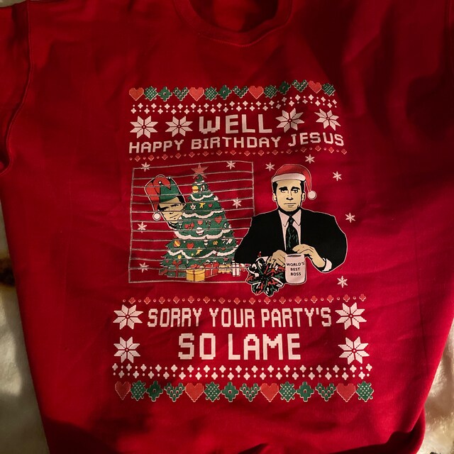 happy birthday jesus the office sweater