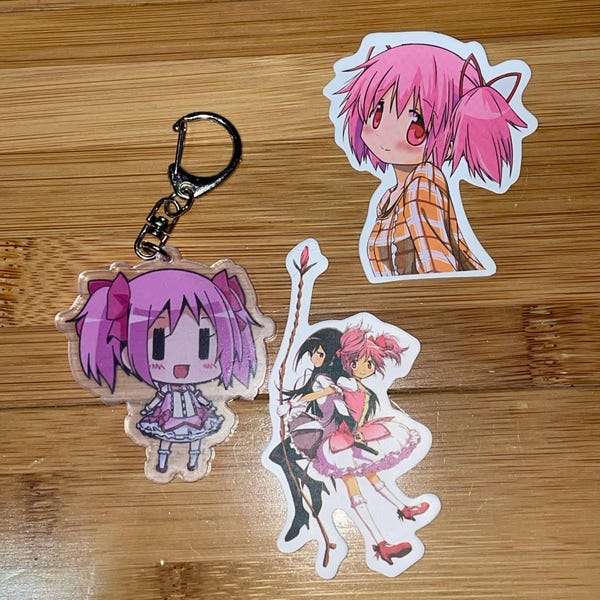 Chibi For Keychain Magica Acrylic Keychains Chibi Art - Etsy