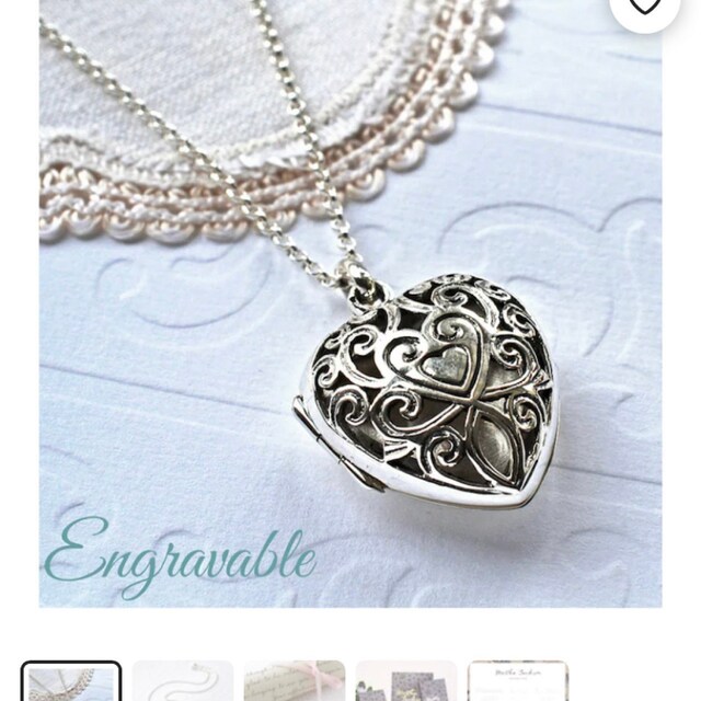 Sterling Silver Vintage Heart Locket Necklace - Etsy Canada