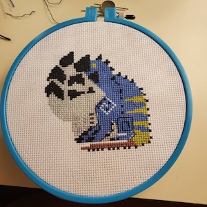 Monster Hunter Lagiacrus Cross Stitch Pattern Pdf Download Etsy