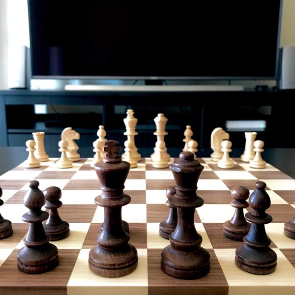 Walnut and Maple Chessboard
