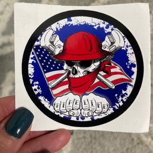 Operator Skull Hard Hat Sticker Gift for Husband Boyfriend Crew ...