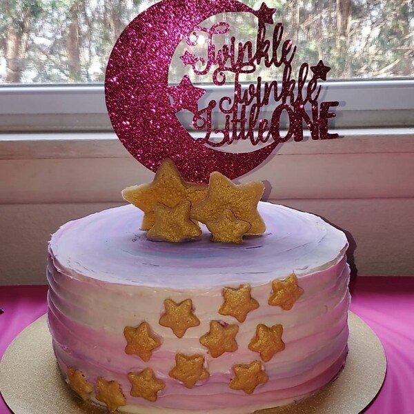 Twinkle Twinkle Little ONE Cake Topper, Twinkle Twinkle Cake Topper ...
