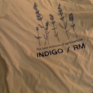 Indigo RM Tote Bag, the Last Archive of My Twenties Tote Bag, Bts Fan ...